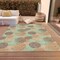 Homeroots 8' X 10' Beige Aqua And Orange Polka Dot Washable Indoor Outdoor Area Rug 614650 - alternate 2