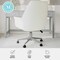 Martha Stewart Maxine Upholstered Office Chair in White/Polished Nickel GO-18301-WH-MS - alternate 2