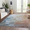 Homeroots 3' X 5' Copper Blue And Artichoke Green Abstract Washable Indoor Outdoor Area Rug 582164 - alternate 2