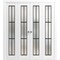 Sartodoors Sliding Closet Double Bi-fold Doors Planum 2122 White Solid Core Modern Interior PLANUM2122DBF-WS-72 x 96 (4* 18x96) - alternate 1