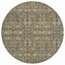Homeroots 8' Round Blue and Orange Round Floral Washable Non Skid Indoor Outdoor Area Rug 564352 - alternate 2