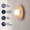 Jonathan Y Tivoli 12" Modern Minimalist 1-Light Ovoid Travertine LED Wall Sconce, Light Brown JYL5900A - alternate 3