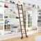 Quiet Glide 8.06 ft. Walnut Contemporary Wheel Bronze Rolling Hook Removable Ladder, 12 ft. Rail QG.540-8WA-12-H.07 - alternate 1