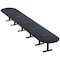 Skutchi Designs 22ft Racetrack Conference Table With Power | Harmony Series | 22 Person Meeting Room Table HAR-RAC-48X264-T.BK-U999ST19-EBLK - alternate 1