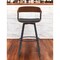 Homeroots 31" Black Faux Leather And Metal Swivel Bar Height Bar Chair 534455 - alternate 3