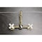 Kingston Brass Two-Handle Wall Mount Bridge Kitchen Faucet, Polished Brass KS2442PX - alternate 2