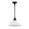 Jonathan Y Jasper 12.25" 1-Light Farmhouse Industrial Indoor/Outdoor Iron LED Pendant, White JYL7611A - alternate 2