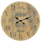 Homeroots 24" Natural Distressed Solid Wood Silent Analog Round Wall Clock 554636 - alternate 2
