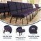 Flash Furniture Purple Fabric Church Chair, PK4 4-FD-CH02185-GV-ROY-BAS-GG - alternate 3