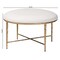 Baxton Studio Fumiye Ottoman with Hand-Forged Metal Frame, Round 30" 270-14710-ZORO - alternate 2