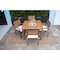 Panama Jack Outdoor Panama Jack Boca Grande 5-Piece Square Dining Set PJO-3201-GRY-5DA-CUSH - alternate 1
