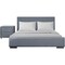 Homeroots Two Piece Gray Upholstered Solid and Manufactured Wood Bedroom Set 569359 - alternate 1