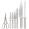 Martha Stewart Everyday 12 Piece Stainless Steel Cutlery and Wood Block Set in Light Grey 131724.12 - alternate 2