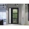 Vdomdoors Front Exterior Prehung FiberGlass Door Clear Glass See-through / Manux 8555 Matte Black Clear Glass MANUX8555EXD-BLK-W36+16 x H80-RH - alternate 1