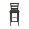 Holland Bar Stool Co 25" Stationary Counter Stool, Black Wrinkle, Canter Pine Seat 40025BW010 - alternate 2