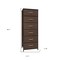 Homeroots 18" Brown Steel and Fabric Six Drawer Chest 484696 - alternate 2