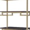 Homeroots 78" Gold and Black Metal Four Tier Etagere Bookcase with a Drawer 486306 - alternate 2