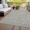 Homeroots 8' X 10' Gray Gold And Ivory Polka Dot Washable Indoor Outdoor Area Rug 599049 - alternate 2