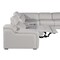 Homeroots Light Gray Italian Leather Power Reclining Curved Eight Piece Corner Sectional With Console 544992 - alternate 4