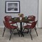 Regency Round Kobe Breakroom Table W/ 4 M Stack Chairs, 48 in W, 48 in L, Neo Walnut TKB48RNDNW47BY - alternate 3