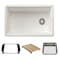 Blanco Inteos SILGRANIT 30in Single Bowl Reversible Undermount Workstation Kitchen Sink - White 443306 - alternate 1