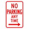 Sign Solutions Usa Parking Sign, 12 in W, Aluminum Sign, White DUS06DWT1218R7-1R - alternate 1