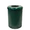 Mytcoat Trash Receptacle, Flat Lid, Liner, 32 Gal, Green, Punched Steel, Textured Coating 804392 - alternate 1