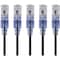 Monoprice Slim Cat6A Cable, 5 Pack, 3 ft.Black 15129 - alternate 1