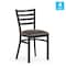 Flash Furniture HERCULES Black Ladder Back Metal Restaurant Chair - Mocha Vinyl Seat, 4PK 4-XU-DG694BLAD-MCHV-GG - alternate 2