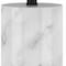 Homeroots 30" White and Gray Marble Table Lamp With White Drum Shade 546109 - alternate 2