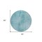 Homeroots 8' Aqua Teal Blue And Gray Round Abstract Washable Indoor Outdoor Area Rug 587256 - alternate 2