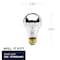 Bulbrite pack of 8 Incandescent A19 Medium Screw Base E26 Light Bulb, 60 Watt, Half Chrome, 8 PK 861265 - alternate 2