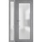 Vdomdoors Front Exterior Prehung FiberGlass Door Frosted Glass / Manux 8102 Grey Ash / Sidelight Exterior Win MANUX8102EXD-SS-W36+12 x H80-RH - alternate 1