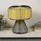 Jonathan Y Zelda 12.8" Modern Art Deco Paper Pleated Shade Accent LED Table Lamp, Black/Off-White JYL9107C - alternate 2