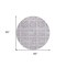 Homeroots 8' Lavender And Silver Round Medallion Washable Indoor Outdoor Area Rug 589340 - alternate 2