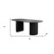 Homeroots 86" Black Wood Double Pedestal Base Oval Dining Table 720671 - alternate 2
