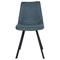 Leisuremod Markley Modern Leather Dining Chair with Metal Legs, Peacock Blue, 2PK MC18BU2 - alternate 2