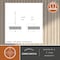 Vaxcel Abbotsford 2-Light Semi-Flush Ceiling Light, Matte Black, White Linen and Rattan Drum, 16-In. P0476 - alternate 2