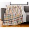 Homeroots 50" X 60" White Yellow and Green Faux Fur Geometric Plush Throw Blanket 535297 - alternate 2