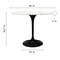 Homeroots 40" White And Black Marble And Metal Dining Table 520847 - alternate 3