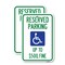 Signmission Reserved Parking Up to $500 Fine Handicapped Symbol, 12'' X 18'' 2 Signs, Heavy Gauge Aluminum, 2PK A-1218-2PACK-23002 - alternate 1