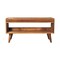 Homeroots 35in Brown Genuine Leather and Solid Wood Upholstered Storage Bench With Cabinet 717481 - alternate 2