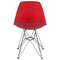 Leisuremod Cresco Plastic Dining Side Chair, Transparent Red, 4PK CR19TR4 - alternate 2