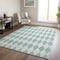 Homeroots 3' X 5' Teal Blue And Ivory Geometric Washable Indoor Outdoor Area Rug 577127 - alternate 3