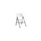 Cosco XL Commercial Folding Chair, Black Steel Frame. White Resin Seat & Back 14-867-WSP4 - alternate 1