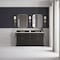 James Martin Vanities Brookfield 72 in. Double Vanity, Black Onyx, w/ 3 CM White Zeus Silestone Top 547-V72-BKO-3WZ - alternate 2