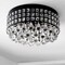 Jonathan Y Meredith 14.5" 3-Light Crystal Drops/Metal LED Flush Mount, Black JYL6142A - alternate 2