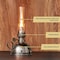 Kings County Tools Oil Lamp 9 in Tall Lantern with Antique-Style Nickel Body & Glass Chimney Decorative Kerosene GW78A05-22 - alternate 3