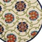 Homeroots 4' Navy Blue Beige Green Blue And Red Round Floral Indoor Outdoor Area Rug 546782 - alternate 2
