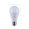 Satco 12W A19 LED, 27K/3K/35K/4K/5K CCT Selectable, Medium Base, White, 120V S11772R1 - alternate 2